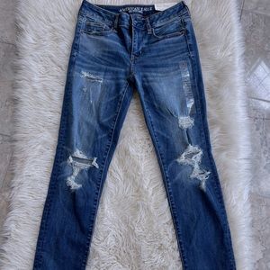 American Eagle Super Stretch Ripped Skinny Jeans